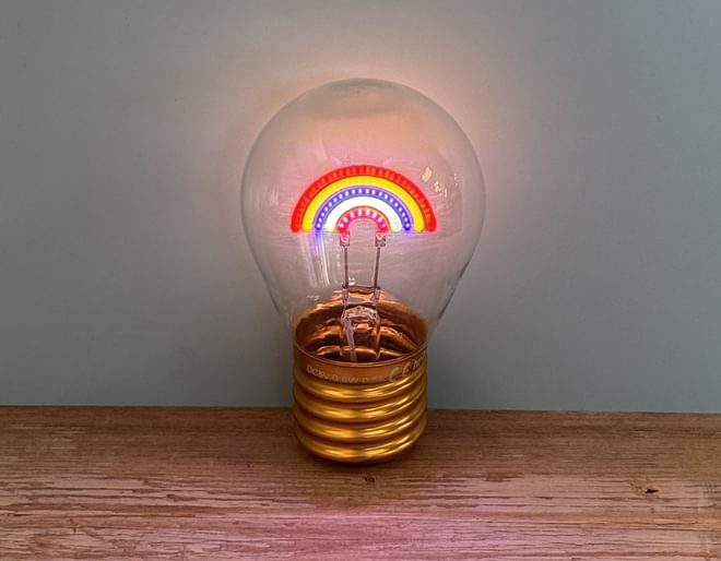 Rainbow Lightbulb Lamp