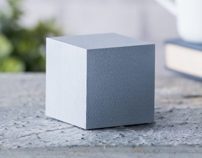 Cube Click Clock Aluminium