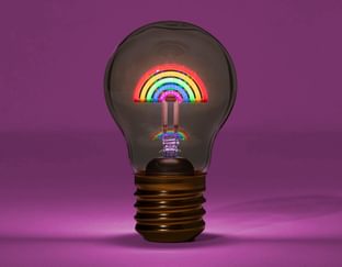 Rainbow Lightbulb Lamp