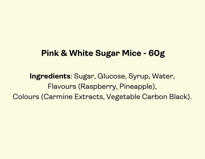 Sugar Mice Ingredients