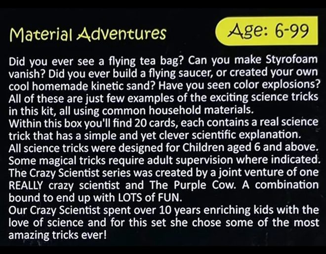 Material Adventures The Crazy Scientist