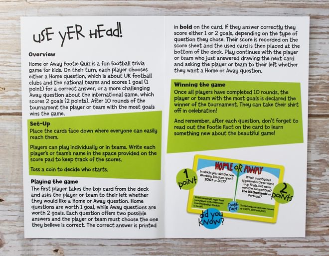 Football quiz game rules