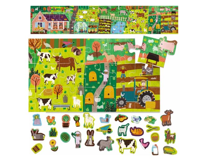 Farm & Stickers Puzzle Game