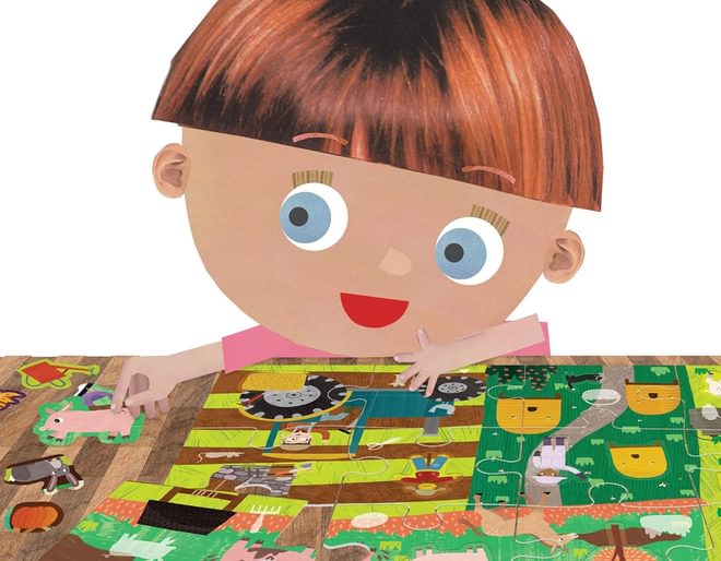Farm & Stickers Puzzle Headu
