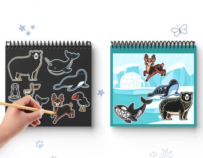 Amazing Animals Scratch Art