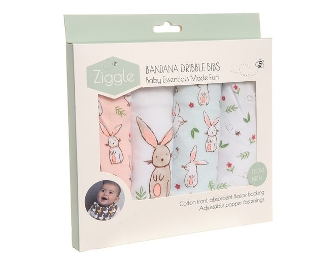 Ziggle Lovable Characters Bandana Bibs