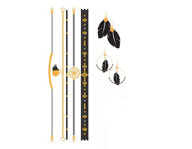 Black Feather Jewellery Kit