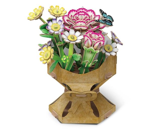 Carnation Flower Bouquet Building Set