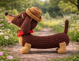 Abel the Dachshund Crochet Kit