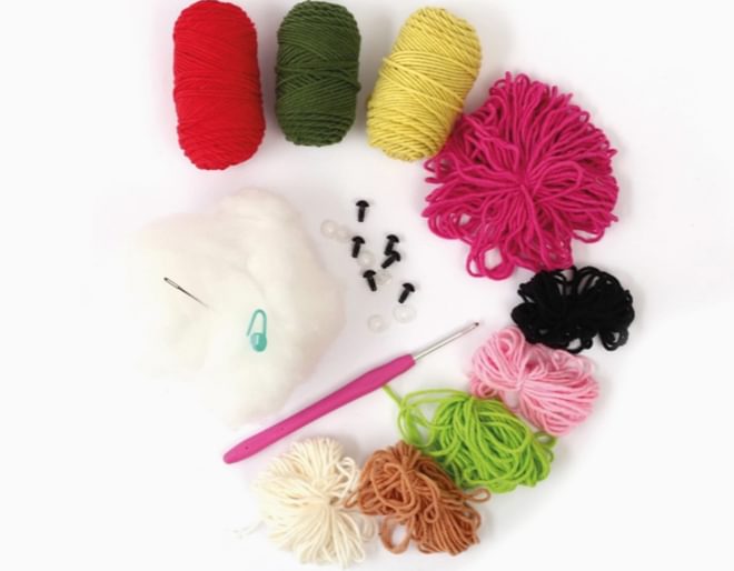 Vegetables Crochet Kit Contents