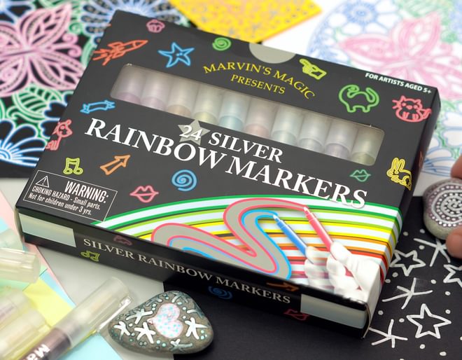 Silver Rainbow Markers