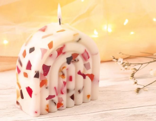 Rainbow Terrazzo Candle Kit