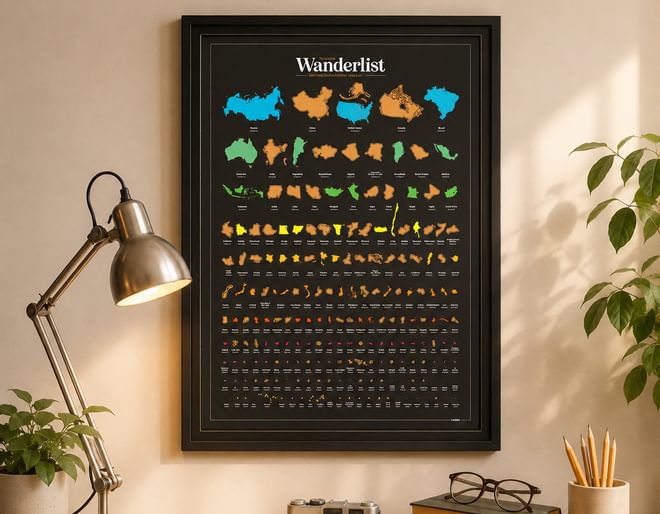The Original Wanderlist Scratch Poster