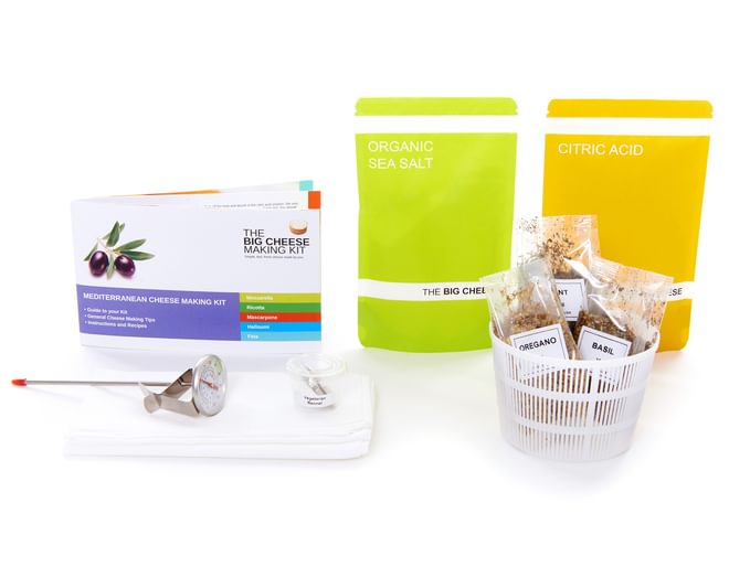 The Mediterranean Cheese Making Kit Contents