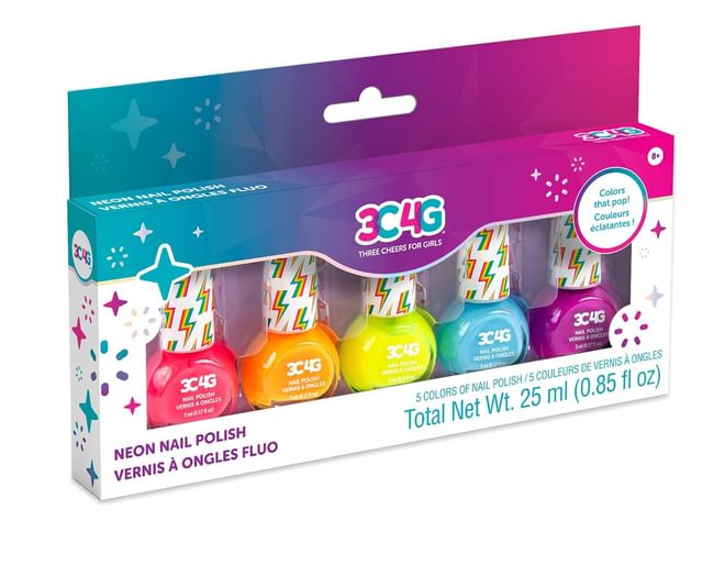 5 x Neon Nail Polish Set