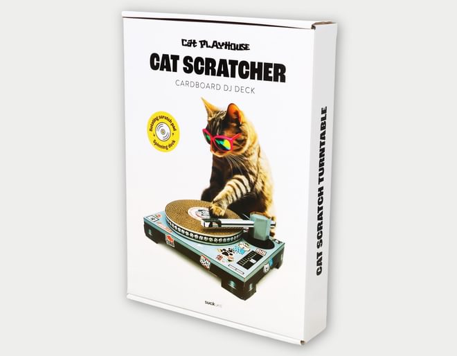 Cardboard Cat Scratcher DJ Deck
