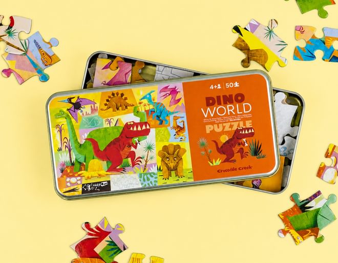 Dino World Tin Puzzle