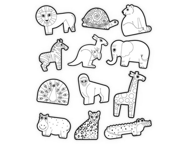 Animal Colouring Stickers