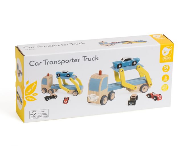 Wooden Car Transporter Truck