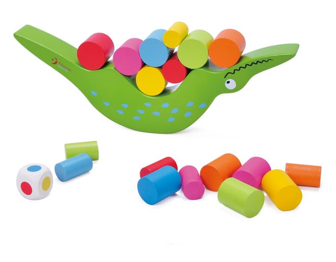 Wooden Crocodile Balancing Game