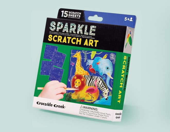 Sparkle Scratch Art Animal World
