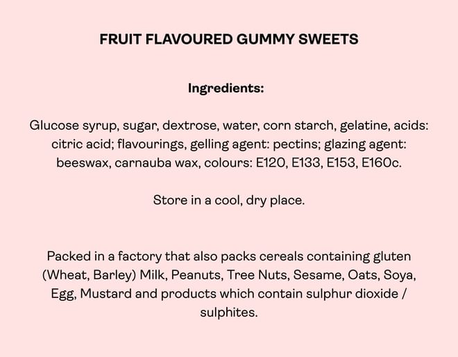 Jelly Eyeballs Ingredients
