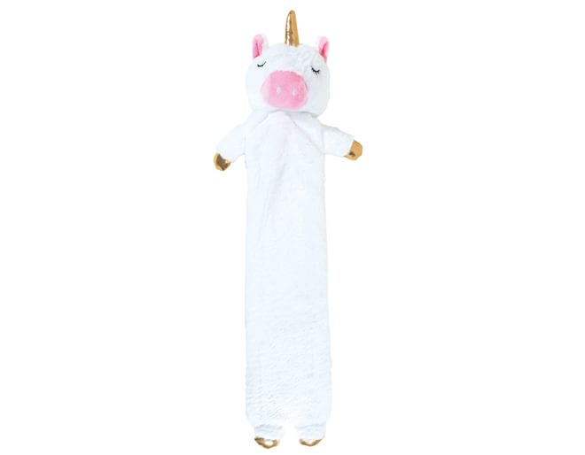 White Unicorn Long Hot Water Bottle