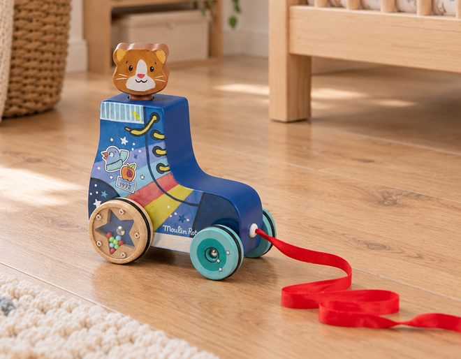 Pull Along Roller Skate Toy