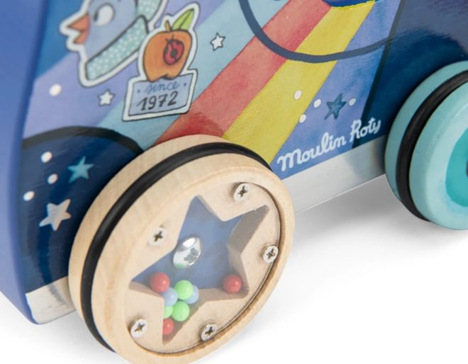 Wooden Roller Skate Pull Along Toy