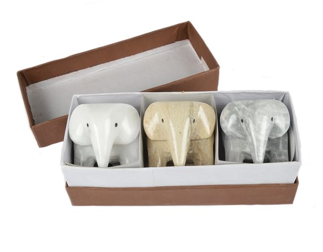 British Fossils Elephant Tealight Holders