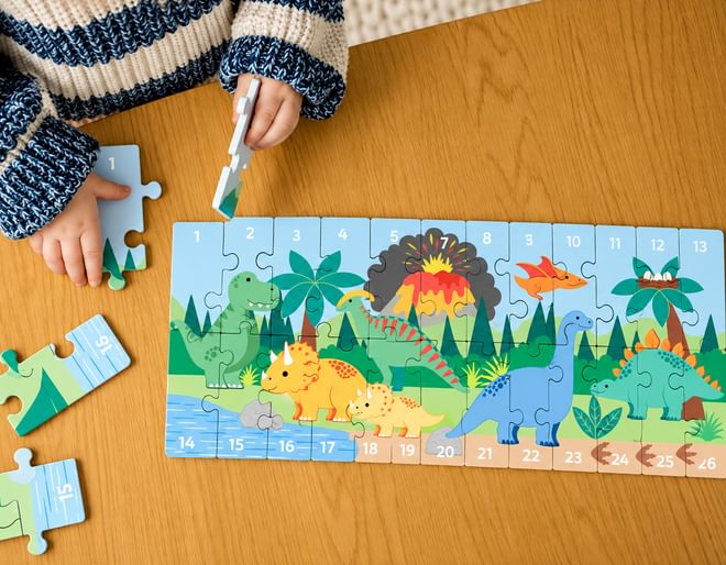 Dinosaurs Number Puzzle