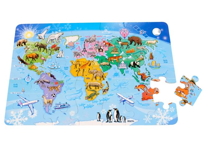 Map Of The World Floor Puzzle