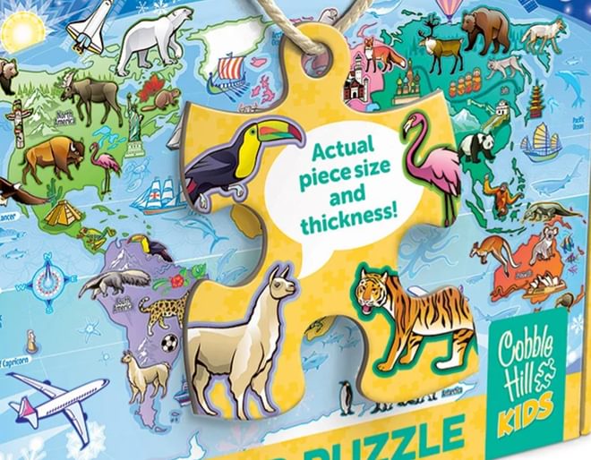 Large Map Of The World Floor Puzzle