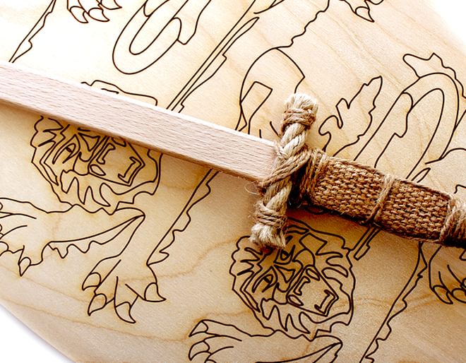 Medieval English Sword & Shield Close Up